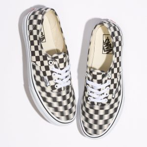 Vans Bayan Spor Ayakkabı Blur Check Authentic Siyah/Beyaz | 57317-700